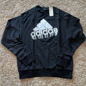 NWT black Adidas essentials sweatshirt size large